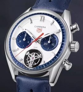 AAA Top Replica TAG Heuer Carrera Chronograph Tourbillon Blue Panda Watches UK