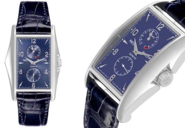 UK Top Patek Philippe 10 Day Power Reserve White Gold Blue Dial Mens Replica Watches 5100G